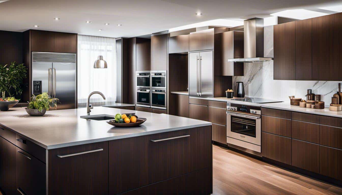 Modern brown kitchen A trendy blend of warmth and style Vip